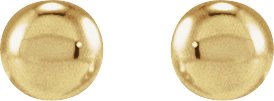 14K Gold Youth Bead Earrings - Yellow Gold - view 2