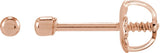 14K Gold Youth Bead Earrings - Rose Gold