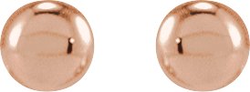 14K Gold Youth Bead Earrings - Rose Gold - view 2