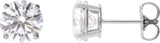 14K Gold Lab-Grown Diamond Round 4-Prong Lightweight Stud Earrings – up to 1 1/4 CTW - White Gold - view 9