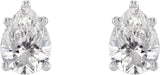 14K Gold Lab-Grown Diamond Pear 5-Prong Stud Earrings - White Gold - view 6