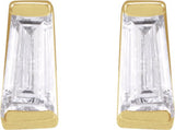 14K Gold Lab-Grown Diamond Tapered Baguette Channel-Set Stud Earrings - Yellow Gold - view 6