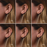 14K Gold Ball Earrings II - Rose Gold - view 3