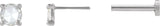 14K Gold Natural Diamond Round Rose-Cut 4-Prong Claw Stud Earrings - White Gold - view 9