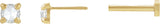 14K Gold Natural Diamond Round Rose-Cut 4-Prong Claw Stud Earrings - Yellow Gold - view 9