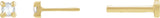 14K Gold Natural Diamond Round Rose-Cut 4-Prong Claw Stud Earrings - Yellow Gold - view 9