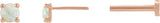 14K Gold Natural White Opal Round Rose-Cut 4-Prong Claw Stud Earrings - Rose Gold - view 9