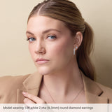 14K Gold Natural Yellow Sapphire Round 4-Prong Lightweight Stud Earrings - Rose Gold - view 29
