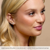 14K Gold Lab-Grown Diamond Round 4-Prong Cocktail-Style Stud Earrings – 2.5-6.3mm Stones - Rose Gold - view 10