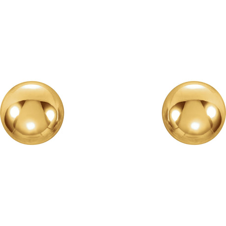 14K Gold Youth Ball Stud Earrings - view 2
