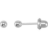 14K Gold Ball Stud Piercing Piercing Stud Earrings - White Gold