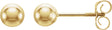 14K Gold Youth Ball Stud Earrings