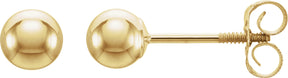 14K Gold Youth Ball Stud Earrings