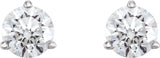 Platinum Natural Diamond Round 3-Prong Cocktail-Style Stud Earrings – 3-6.3mm Stones - view 4