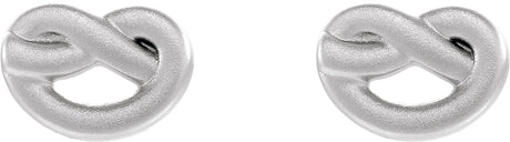 Platinum Knot Earrings - view 2