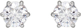 Platinum Natural Diamond Round 6-Prong Stud Earrings - view 8