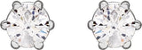 14K Gold Natural Diamond Round 6-Prong Stud Earrings - White Gold - view 6