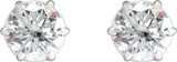 14K Gold Lab-Grown Diamond Round 6-Prong Stud Earrings - White Gold - view 6