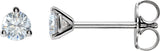 14K Gold Lab-Grown Diamond Round 3-Prong Cocktail-Style Stud Earrings – 2.5-7.5mm Stones - White Gold - view 5