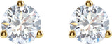 14K Gold Lab-Grown Diamond Round 3-Prong Cocktail-Style Stud Earrings – 2.5-7.5mm Stones - Yellow Gold - view 6