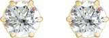 14K Gold Lab-Grown Diamond Round 6-Prong Stud Earrings - Yellow Gold - view 6