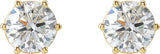 14K Gold Natural Diamond Round 6-Prong Stud Earrings - Yellow Gold - view 6
