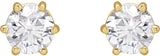 14K Gold Lab-Grown Diamond Round 6-Prong Stud Earrings - Yellow Gold - view 6