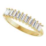14K Gold Straight Baguette Lab-Grown Diamond Eleven-Stone Anniversary Band – 1/3–5/8 CTW - Yellow Gold - view 5