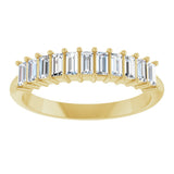 14K Gold Straight Baguette Lab-Grown Diamond Eleven-Stone Anniversary Band – 1/3–5/8 CTW - Yellow Gold - view 3
