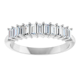 Platinum Straight Baguette Lab-Grown Diamond Eleven-Stone Anniversary Band – 1/3–5/8 CTW - view 3