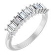 Platinum Straight Baguette Lab-Grown Diamond Eleven-Stone Anniversary Band – 1/3–5/8 CTW