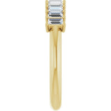 14K Gold Straight Baguette Lab-Grown Diamond Eleven-Stone Anniversary Band – 1/3–5/8 CTW - Yellow Gold - view 4