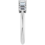 Platinum Straight Baguette Lab-Grown Diamond Eleven-Stone Anniversary Band – 1/3–5/8 CTW - view 4