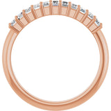 14K Gold Straight Baguette Lab-Grown Diamond Eleven-Stone Anniversary Band – 1/3–5/8 CTW - Rose Gold - view 2