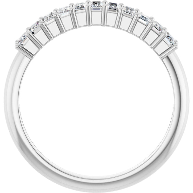 Platinum Straight Baguette Lab-Grown Diamond Eleven-Stone Anniversary Band – 1/3–5/8 CTW - view 2