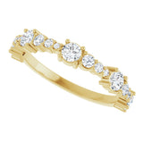 14K Gold Round Natural Diamond Anniversary Band – 5/8 CTW - Yellow Gold - view 5