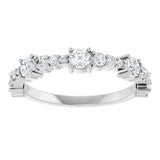 Platinum Round Natural Diamond Anniversary Band – 5/8 CTW - view 3
