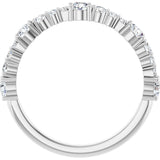 Platinum Round Natural Diamond Anniversary Band – 5/8 CTW