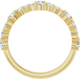 14K Gold Round Natural Diamond Anniversary Band – 5/8 CTW - Yellow Gold