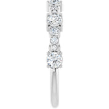 14K Gold Round Natural Diamond Anniversary Band – 5/8 CTW - White Gold - view 4