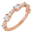 14K Gold Round Natural Diamond Anniversary Band – 5/8 CTW - Rose Gold