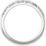 Platinum Straight Baguette Natural Diamond Anniversary Band – 1/3 CTW - view 2