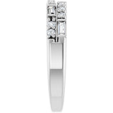 14K Gold Straight Baguette Natural Diamond Anniversary Band – 1/3 CTW - White Gold - view 4