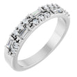 Platinum Straight Baguette Natural Diamond Anniversary Band – 1/3 CTW