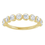14K Gold Natural Diamond Shared-Prong Anniversary Band – 5/8–9/10 CTW - Yellow Gold - view 8