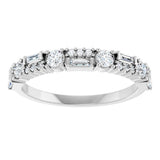Platinum Round Lab-Grown Diamond Anniversary Band – 3/8 CTW - view 3