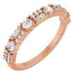 14K Gold Round Lab-Grown Diamond Anniversary Band – 3/8 CTW - Rose Gold
