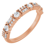 14K Gold Round Lab-Grown Diamond Anniversary Band – 3/8 CTW - Rose Gold