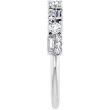 Platinum Round Natural Diamond Anniversary Band – 3/8 CTW (Style 126383) - view 4