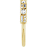 14K Gold Round Lab-Grown Diamond Anniversary Band – 3/8 CTW - Yellow Gold - view 4